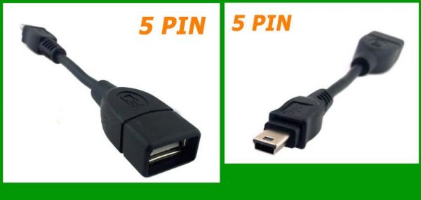 Conversor Adaptador USB 2.0 A Fêmea para 5pin B Macho