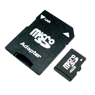 Cartão De Memória Micro Sd 4gb + Adaptador