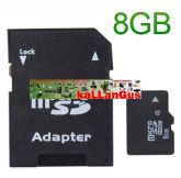 Cartão De Memória Micro Sd 8gb + Adaptador